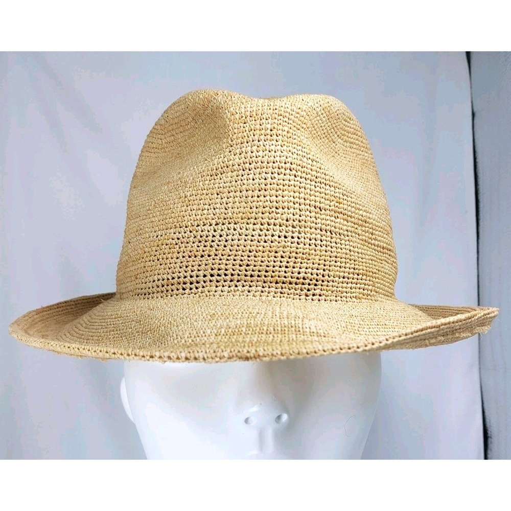 Wyeth Raffia Fedora Sun Hat Womens Festival Beach Travel Safari Sedona OSFM